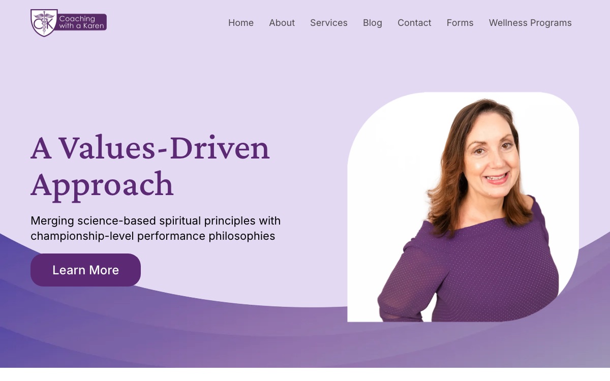 Coaching With a Karen website preview